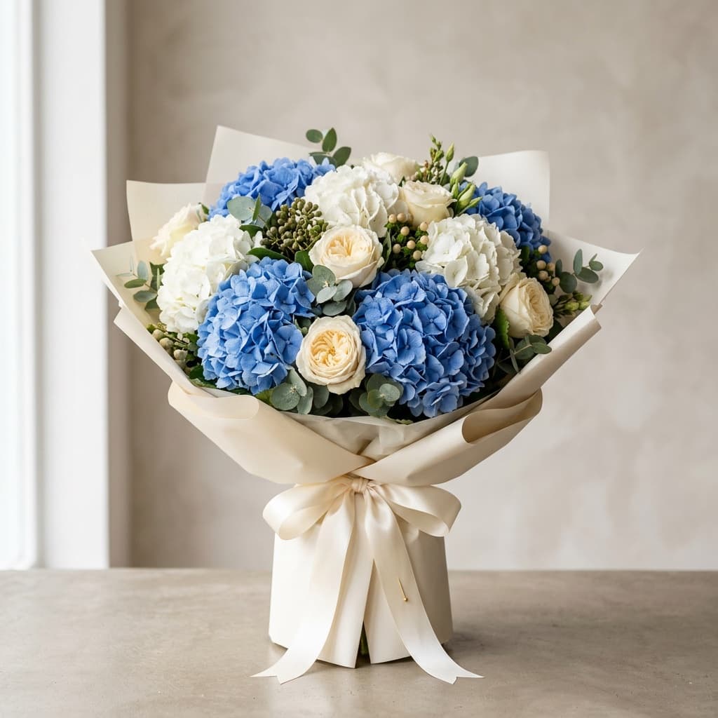Hydrangea and Rose Bouquet